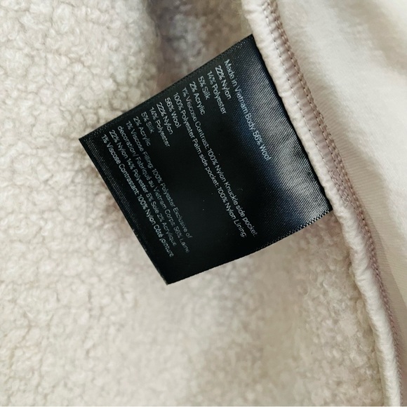 LULULEMON Go Cozy Wool Blend Fleece Jacket Snap Up Heathered Sherpa size 8 - Picture 5 of 11